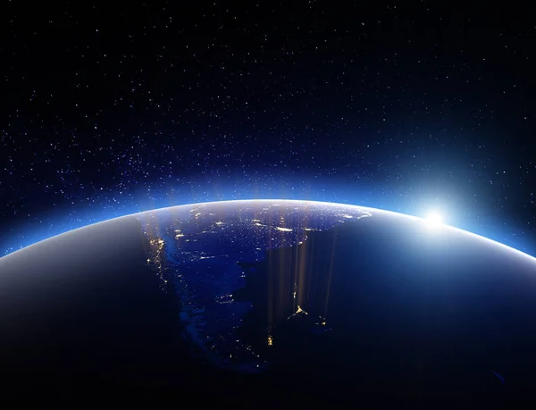 Mundo globo planeta Terra. Renderização 3d — Fotografia de Stock