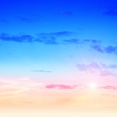 Gökyüzü gündoğumu hava bulutlar panorama