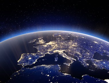 Dünya Dünya - Dünya gezegeni. 3D render