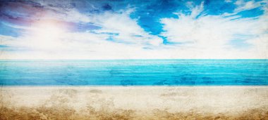 Tropikal vintage plaj manzara