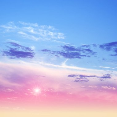 Gökyüzü gündoğumu hava bulutlar panorama