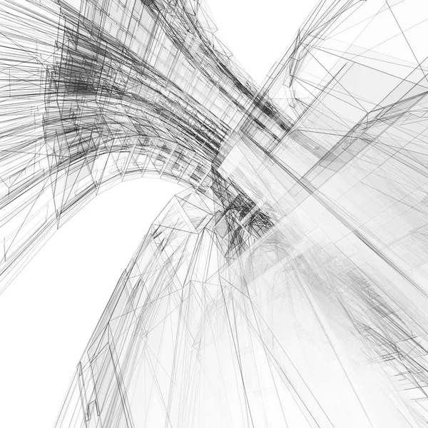 Абстрактный фон архитектуры 3d рендеринг — стоковое фото