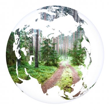 World concept planet Earth 3d rendering clipart