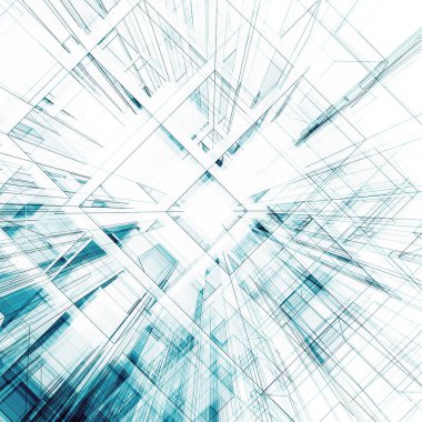 Soyut mimari 3d oluşturma