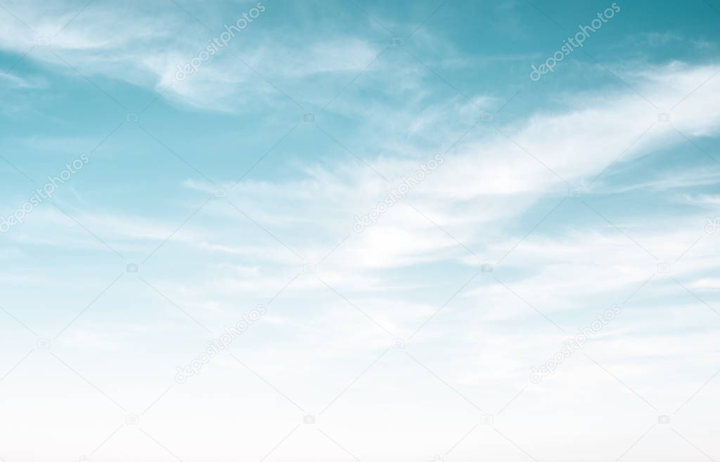 Clear blue sky and white clouds