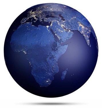 Dünya gezegeni. 3B görüntüleme