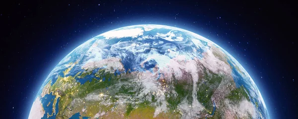 Планета Земля сіті лайтах — стокове фото