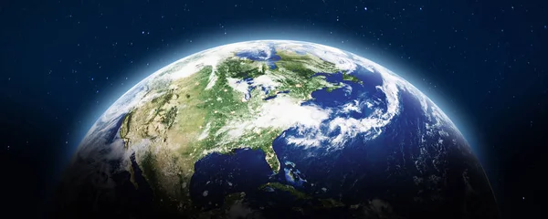 Dünya gezegeni panoramik — Stok fotoğraf
