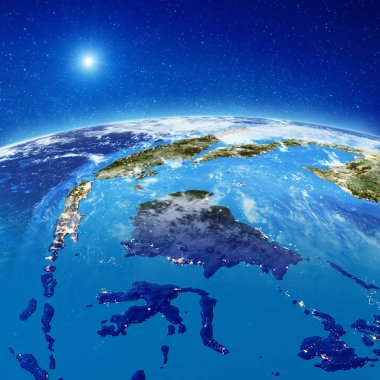 Endonezya gece uzaydan