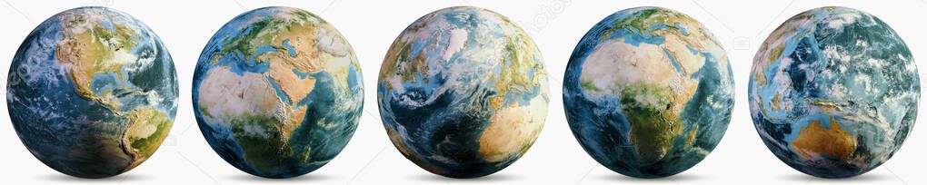 Planet Earth climate globe set