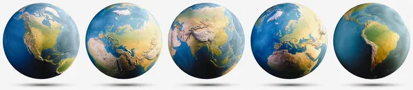 Pianeta Terra globo mappa impostata — Foto Stock