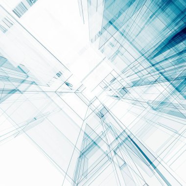 Soyut mimari 3d oluşturma