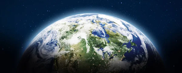 Planeet Aarde panoramisch — Stockfoto