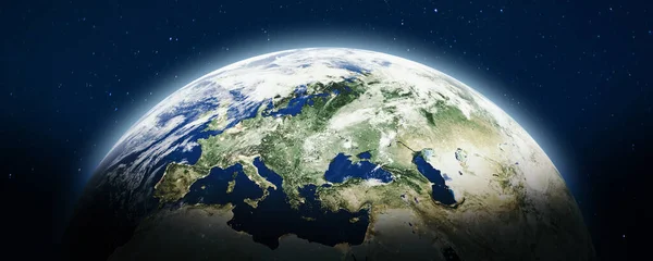 ดาวเคราะห์โลกพาโนรามา — ภาพถ่ายสต็อก