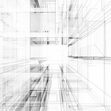 Soyut mimari 3d oluşturma