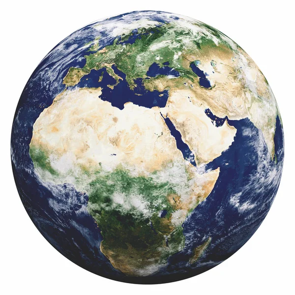 Планета Земля на белом — стоковое фото