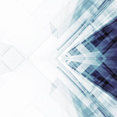 Soyut Mimarlık Geçmişi. 3d oluşturma