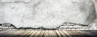 Eski oda arkaplanı. 3d oluşturma