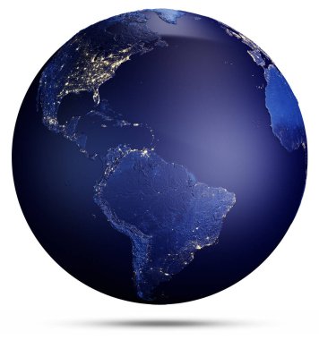 Coğrafya dünya gezegen. 3D render