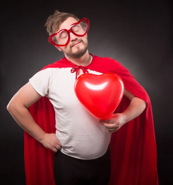 Super held mens in liefde — Stockfoto