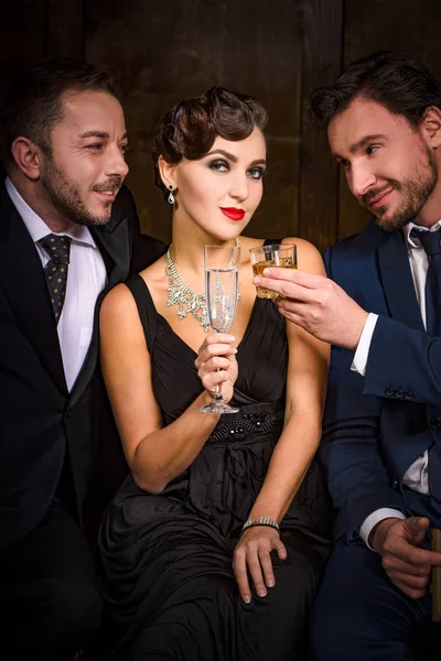Luxury business people resting in restaurant — Stock Photo, Image