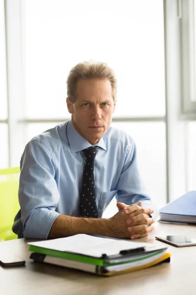 Angry businessman in office — Stock Photo, Image