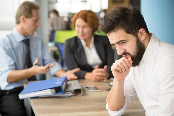 Young applicant having stress before interview — Stock Photo, Image