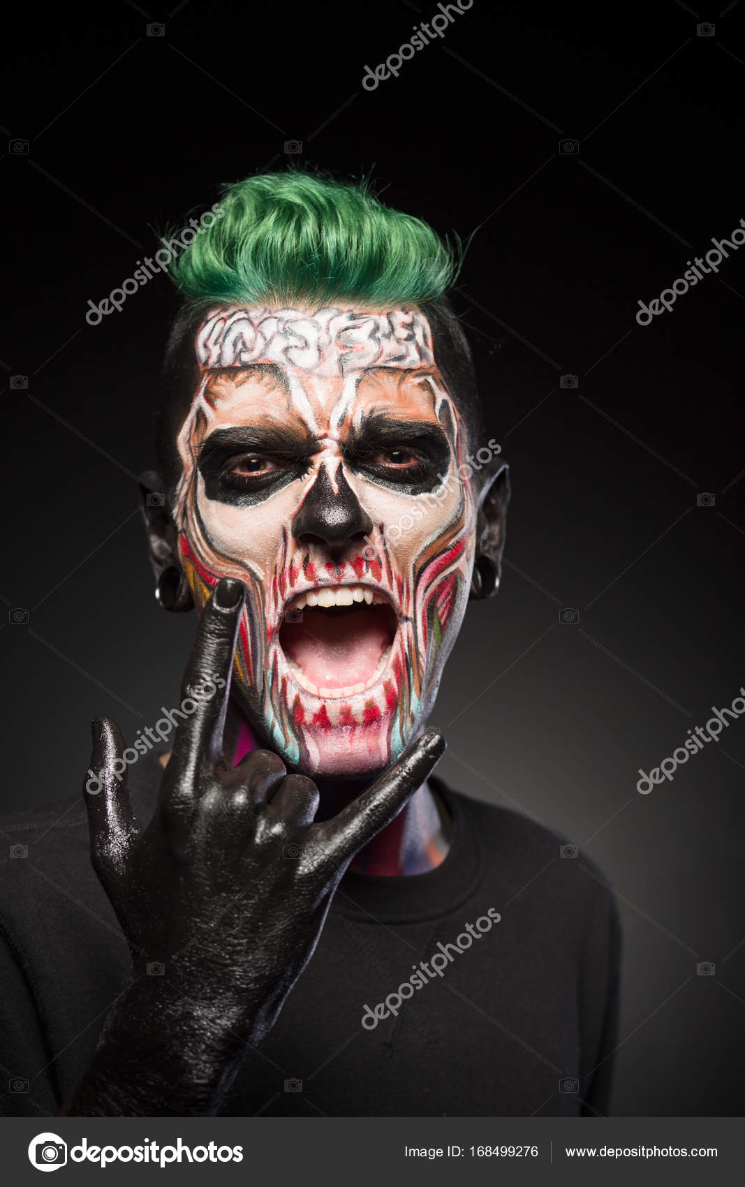 Maquiagem Masculina Halloween 2017!  Maquillage halloween homme,  Maquillage homme, Idée maquillage halloween homme