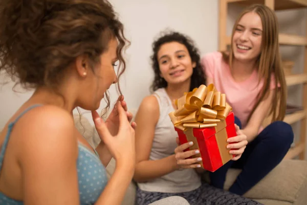 Girls home cute party — Stock Photo, Image