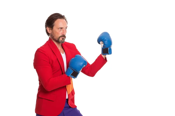 Beau boxeur en vêtements colorés — Photo