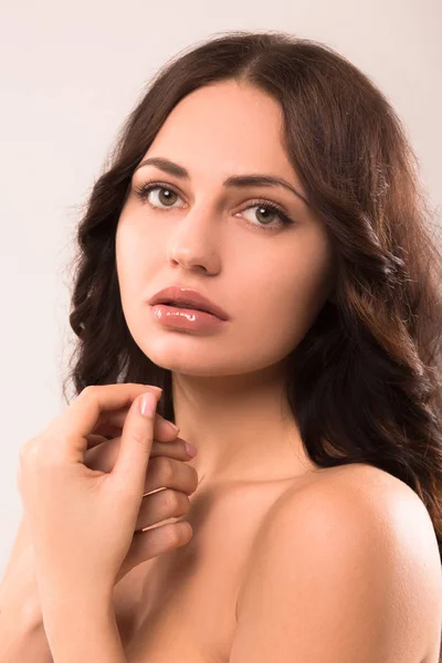 Charming brunette enigmatic lady — Stock Photo, Image