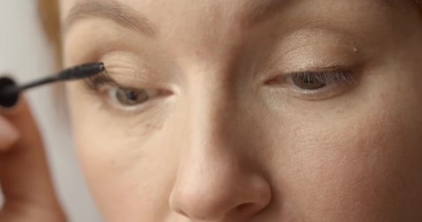 Ochtend mooie make-up — Stockvideo