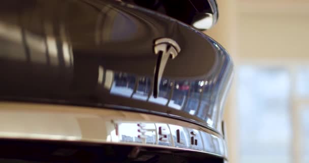 Electric vehicle Tesla model X — Stock Video