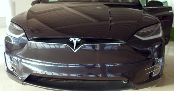 Samochód elektryczny Tesla Model X — Wideo stockowe
