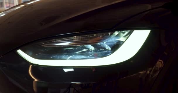 Zaawansowanych technologii Tesla model samochodu X — Wideo stockowe