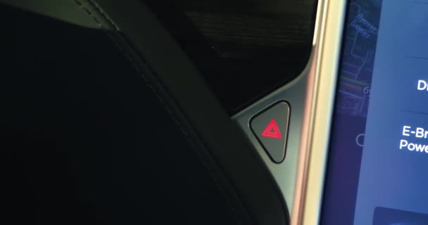 Interno della cabina della Tesla Model X . — Video Stock