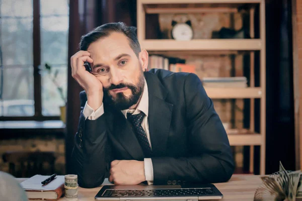 Businessman in black suit — Stock Photo, Image