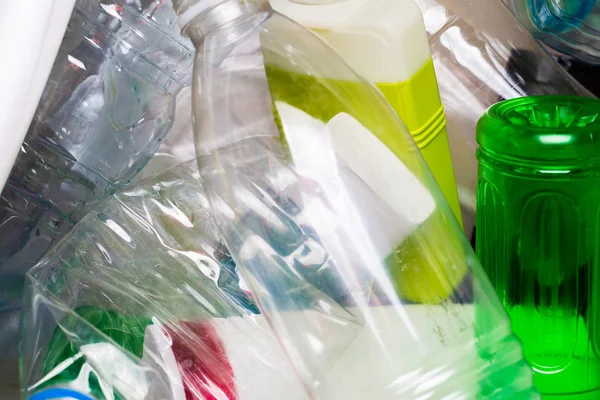 Photo of utilized plastic bottles — Stock Photo, Image