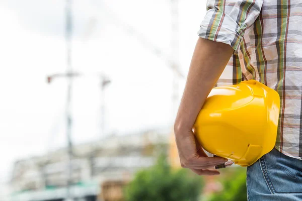 Image of builder with helmet — Stock Photo, Image