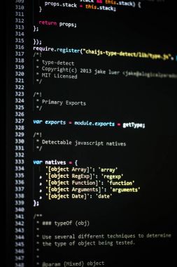 Software developer programming code clipart