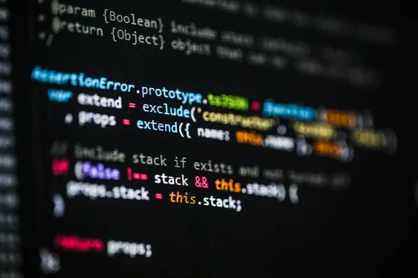 Código de programación del desarrollador de software — Foto de Stock