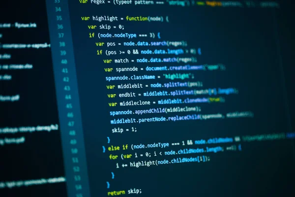 Código de programación de software — Foto de Stock