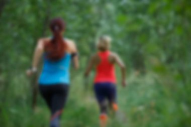 İki sporcu bulanık fotoğraf