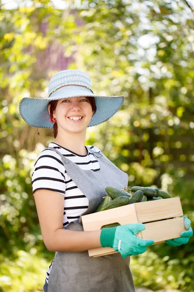 幸せな女の農学者の写真 — ストック写真
