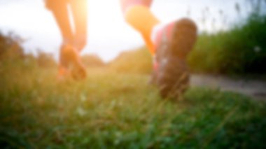 Kadın koşma bulanık resim