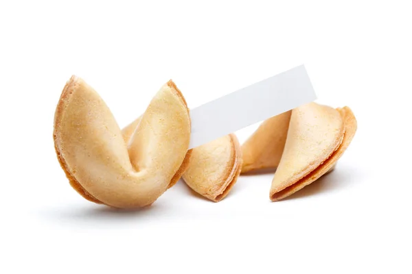 Изображение китайского печенья с бумагой для пожеланий — стоковое фото