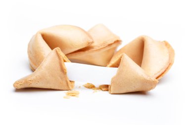 Dilek boş beyaz zemin üzerine birkaç kurabiye resmini.