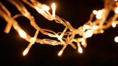 yavaş yavaş yanıp sönen Noel ışıkları bokeh. sorunsuz döngü soyut hareketli arka plan