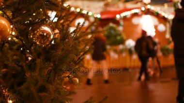 4 k Noel çan dekorasyon ve arka planda Fuarı