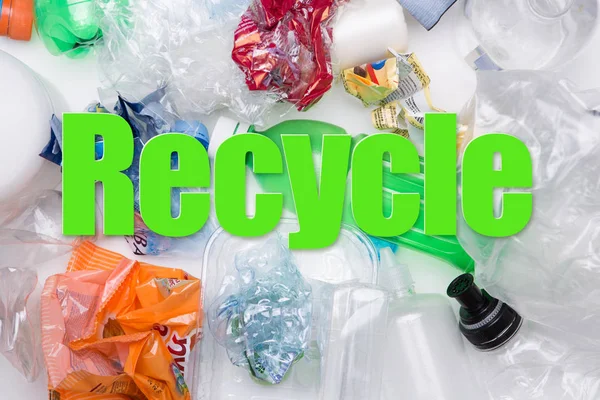 Obrázek recyklace PET lahví — Stock fotografie